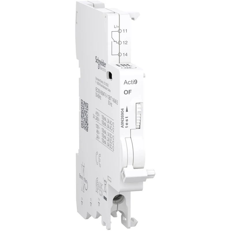 B-Ware Schneider Electric Acti9 Hilfsschalter Wechsler OF Schaltkontakt 1OC 100mA 6A