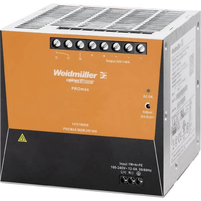 B-Ware WEIDMÜLLER Netzteil Stromversorgung Schaltnetzteil 24V 40A PRO MAX 960W
