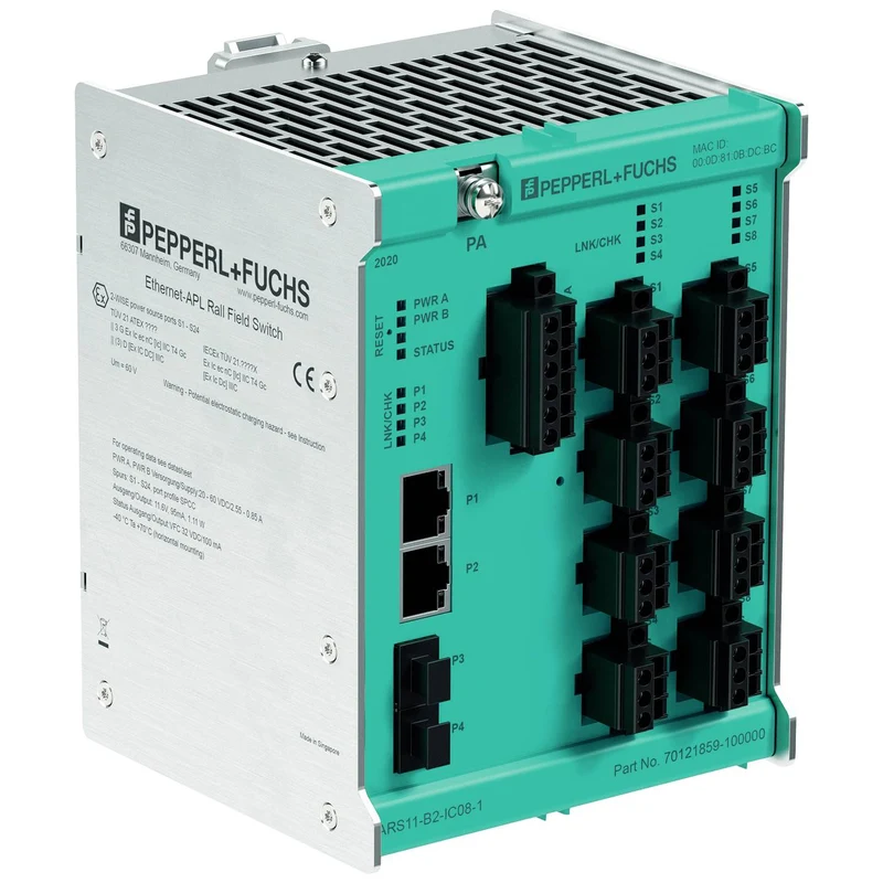 B-Ware Pepperl+Fuchs Switch Feldschalter Ethernet-APL ARS12-B2-IC08-1 8-Port Zone 2