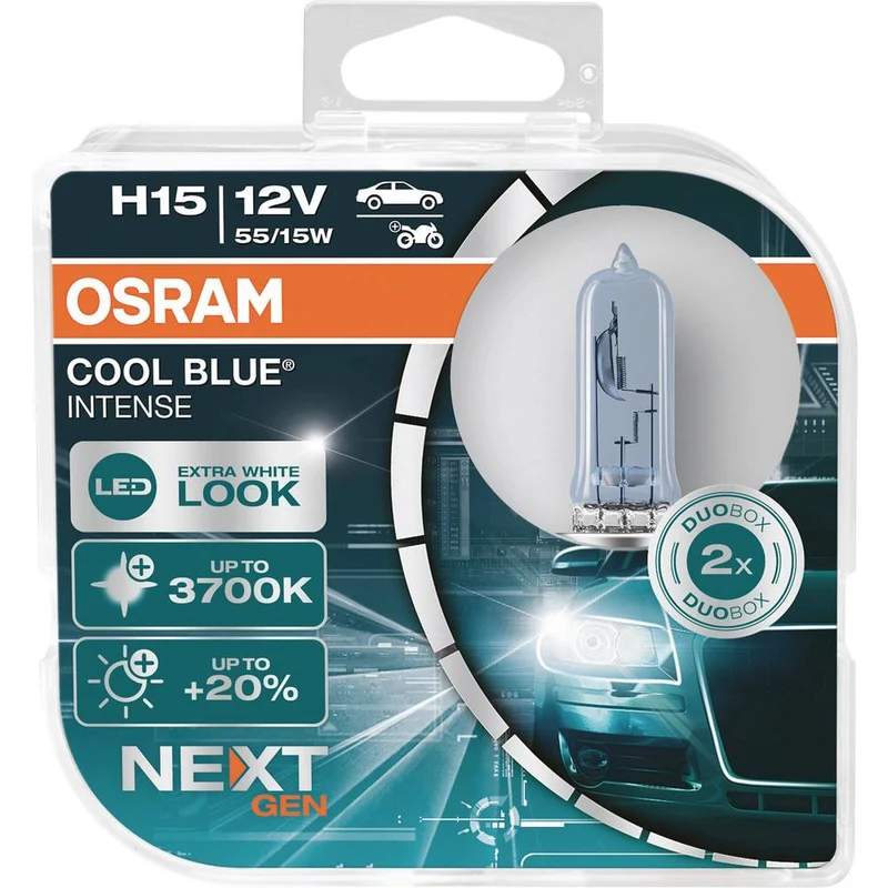 B-Ware OSRAM 64176CBN-HCB Halogen Leuchtmittel COOL BLUE INTENSE H15 15/55 W 12 V