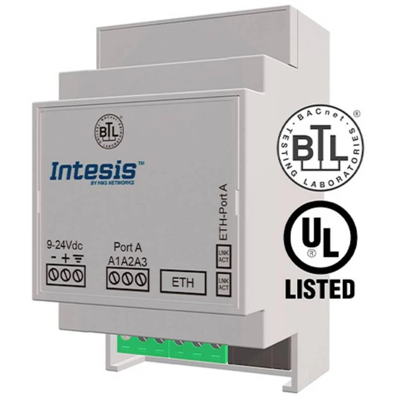 B-Ware Intesis Gateway BACnet Router BACnet MS/TP Gateway Integration INBACRTR0320000