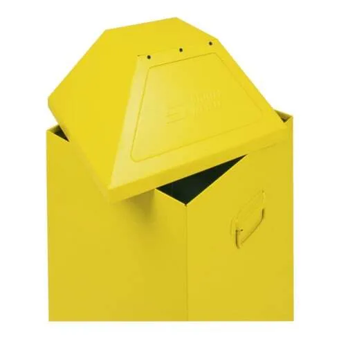 B-Ware Stumpf Sortsystem Abfallbehälter Sammler Signalgelb RAL1003 95 Liter Mod1