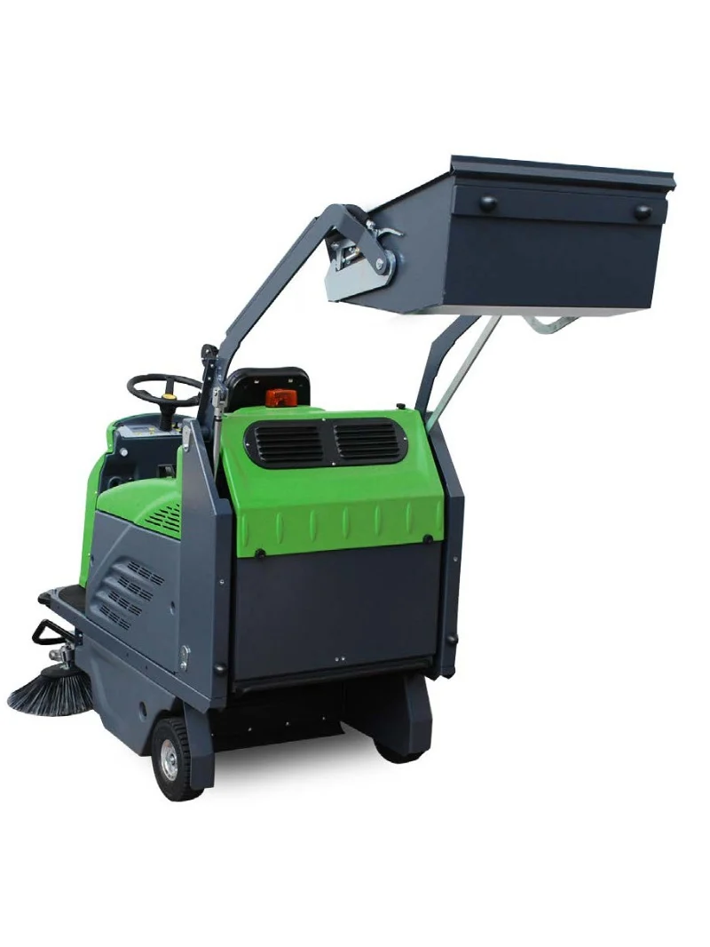 Mit Service-Garantie. Aufsitzkehrsaugmaschine IPC-Gansow 1280 - nachhaltige Hybridtechnik