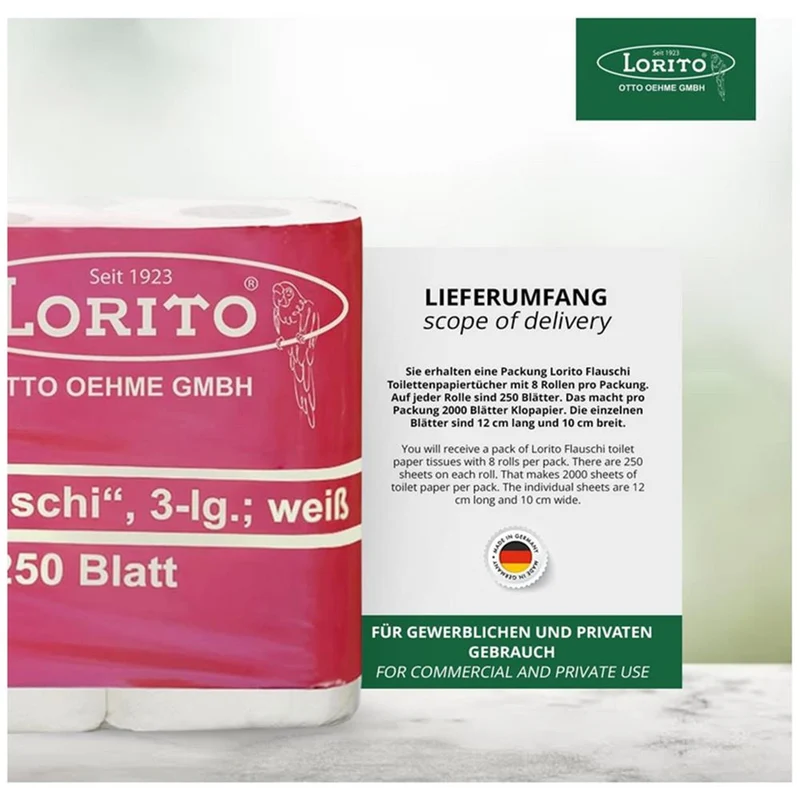 Lorito Toilettenpapier Klopapier Flauschi