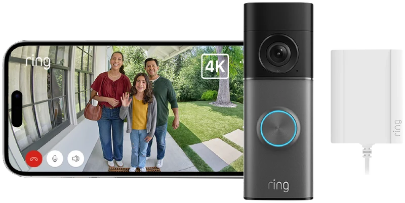 Ring Wired Video Doorbell 4K Pro - Plug-In