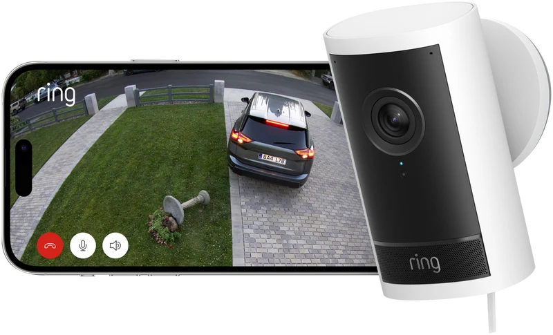 Ring Outdoor Camera 4K Pro - Plug-In Security Camera - White