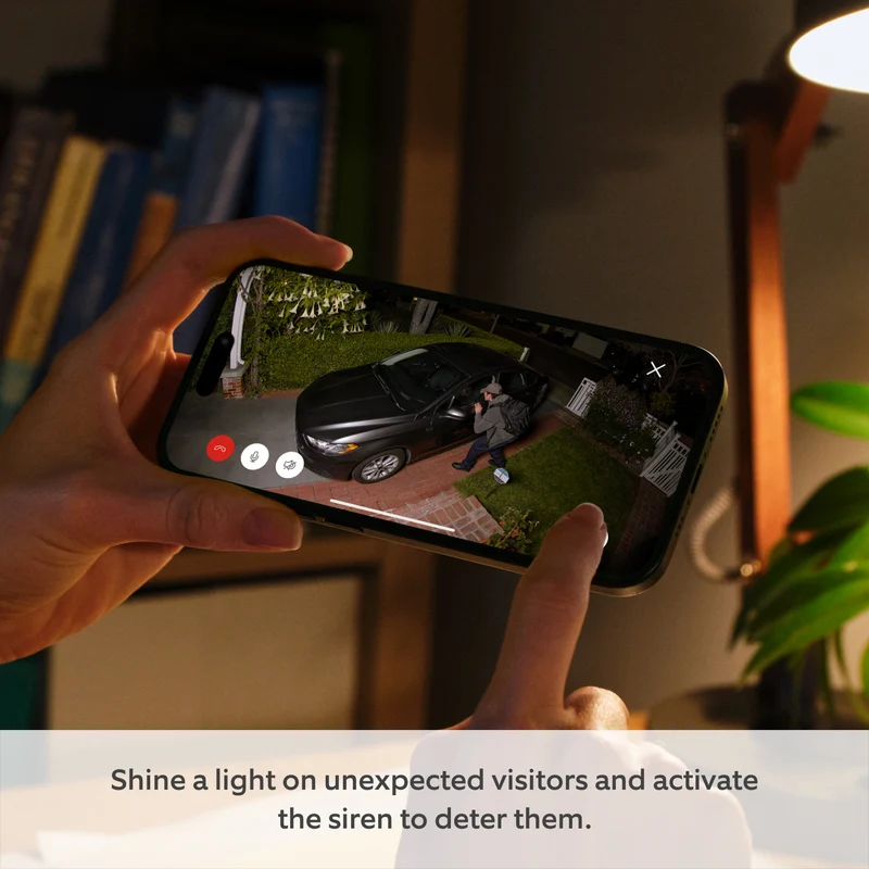 Ring Spotlight Camera 4K Pro - Wired Security Camera - White