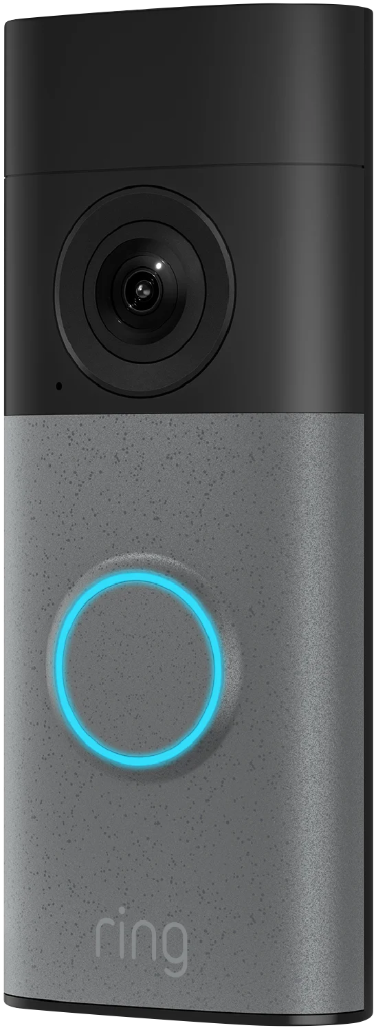 Ring Wired Video Doorbell 2K - Plug-In - Speckled Grey