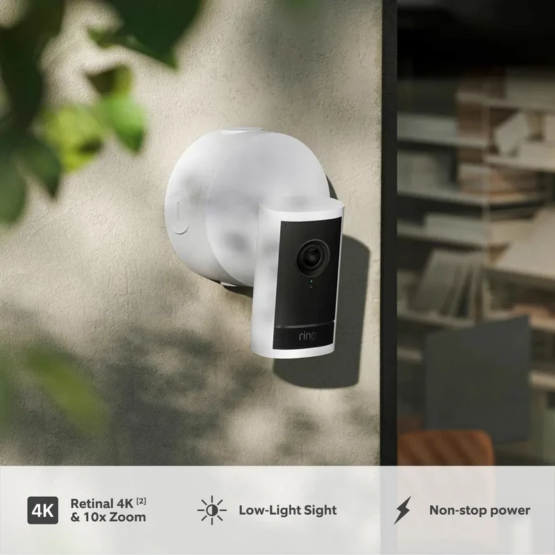 Ring Outdoor Camera 4K Pro - POE Security Camera - White
