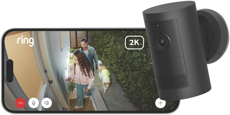 Ring 2K Outdoor Camera Plus Battery (Black)
