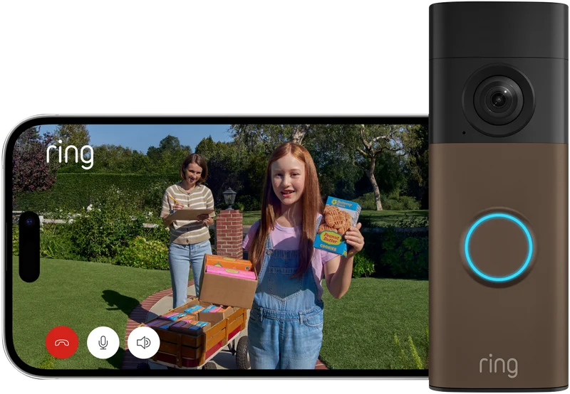 Ring Battery Video Doorbell 2K - Matte Mocha