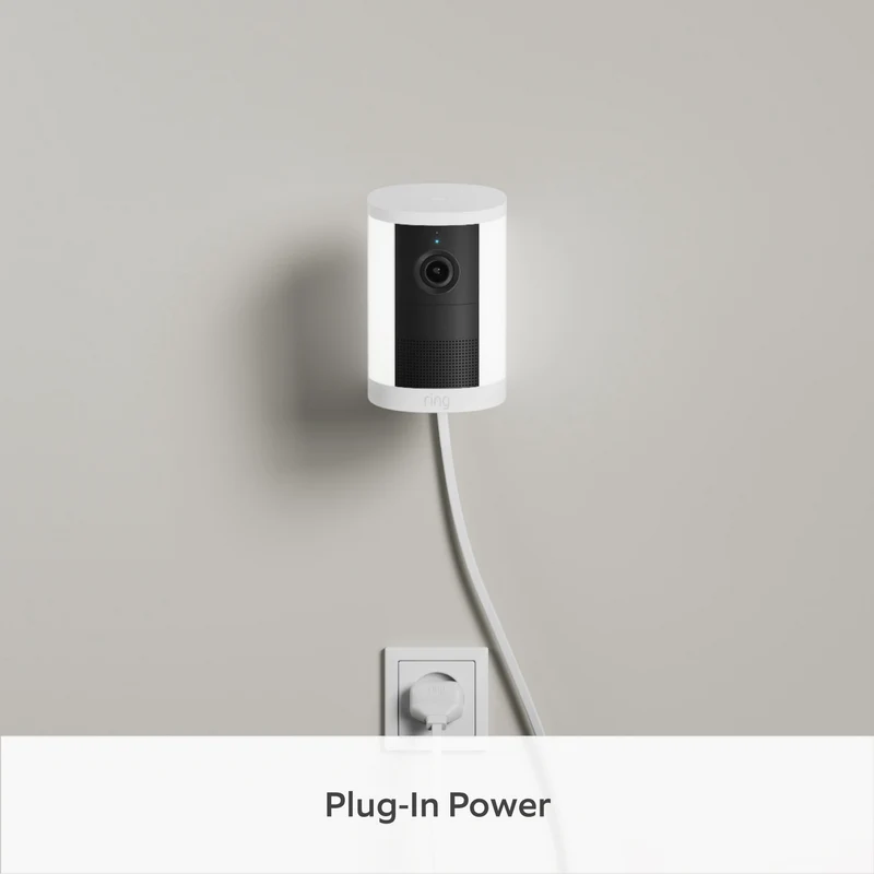 Ring Spotlight Camera 2K - Plug-In Security Camera - White