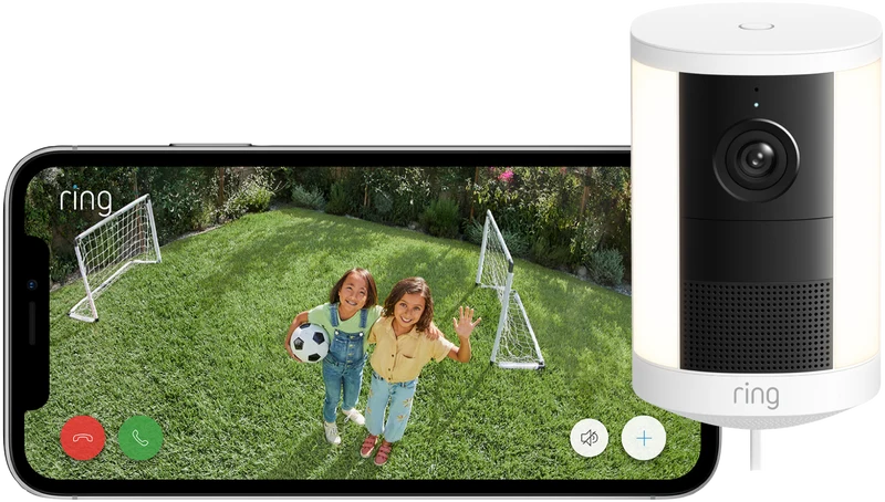 Ring Spotlight Camera 2K - Plug-In Security Camera - White