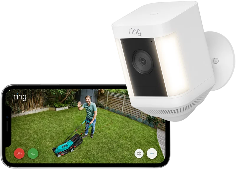 Ring Spotlight Camera Plus Battery (White)