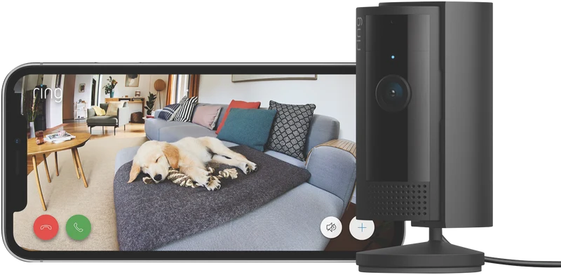 Ring Indoor Camera - Plug-In Security Camera - Black