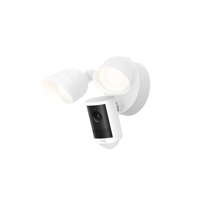 Ring Floodlight Camera 2K - Wired Security Camera - White