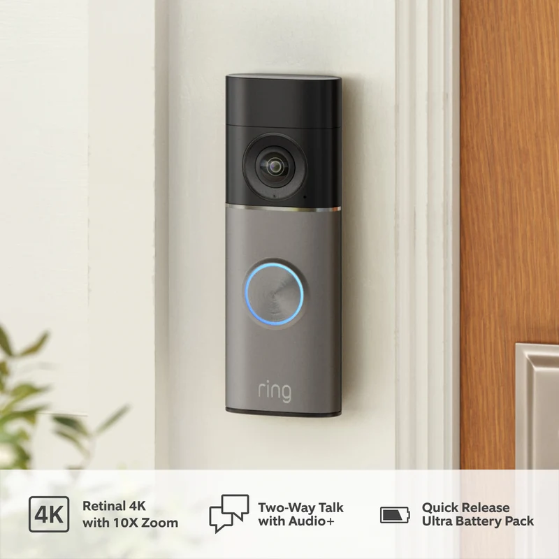 Ring Battery Video Doorbell 4K Pro - Deep Silver