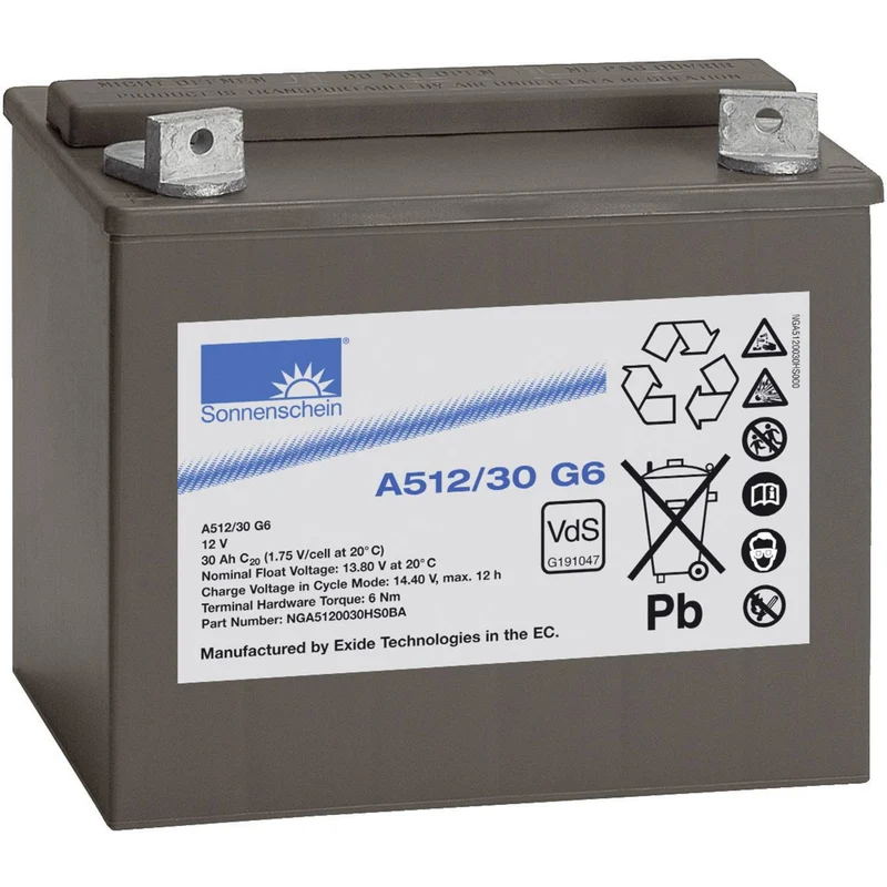 B-Ware GNB Bleiakku Batterie Akku 12V 30Ah BleiGel M6Schraubanschluss 197x180x132mm