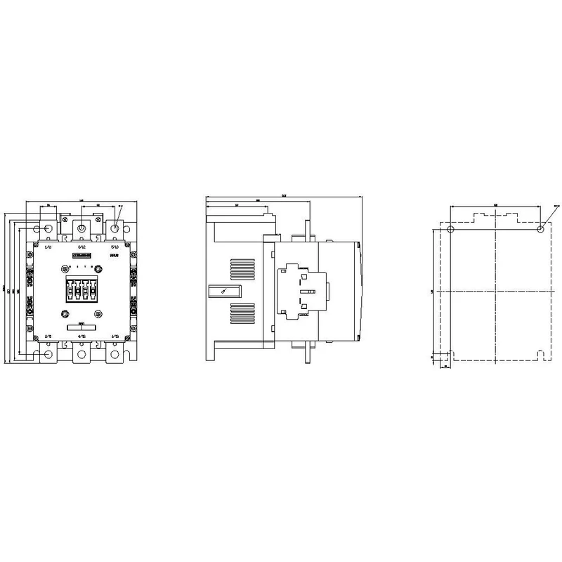 B-Ware Siemens 3RT1076-6AV36 Schütz 3 Schließer 1000 V/AC Anschlussschiene Schütz IP00