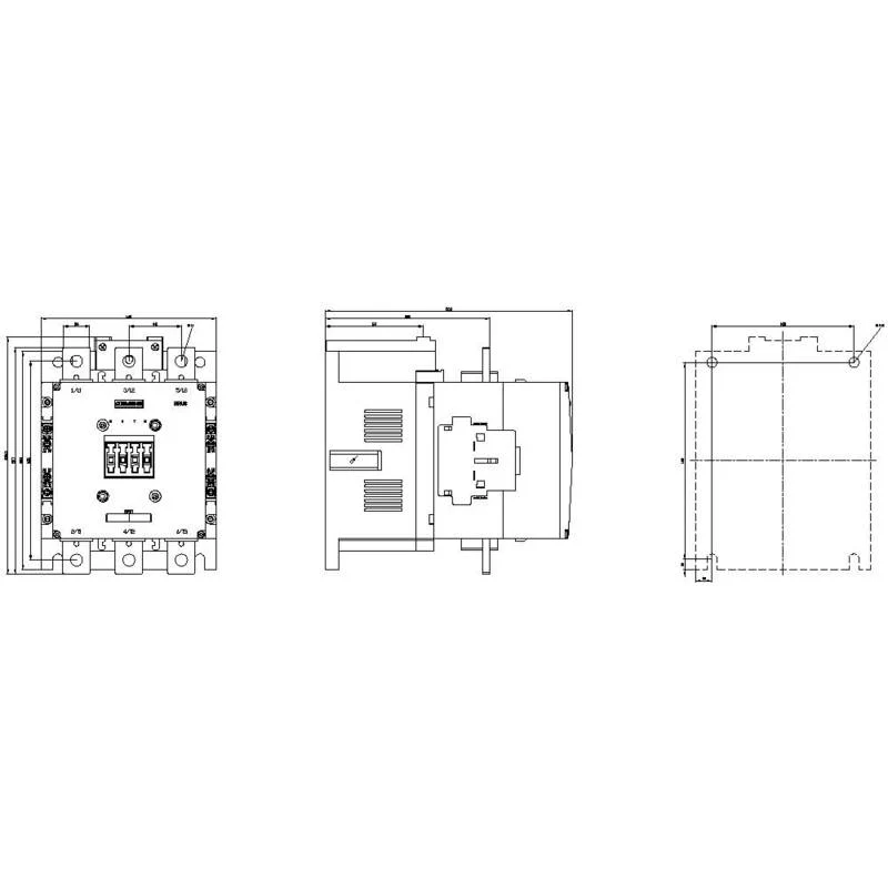 B-Ware Siemens 3RT1076-6AV36 Schütz 3 Schließer 1000 V/AC Anschlussschiene Schütz IP00