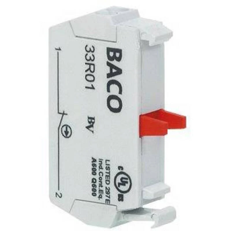 10x B-Ware BACO Kontaktelement 33R10 1 Schließer tastend 600V IP20 Frontbefestigung 1 St.