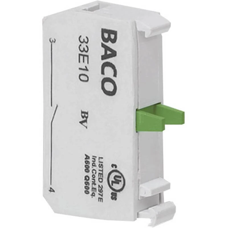 10x B-Ware BACO Kontaktelement 33R10 1 Schließer tastend 600V IP20 Frontbefestigung 1 St.