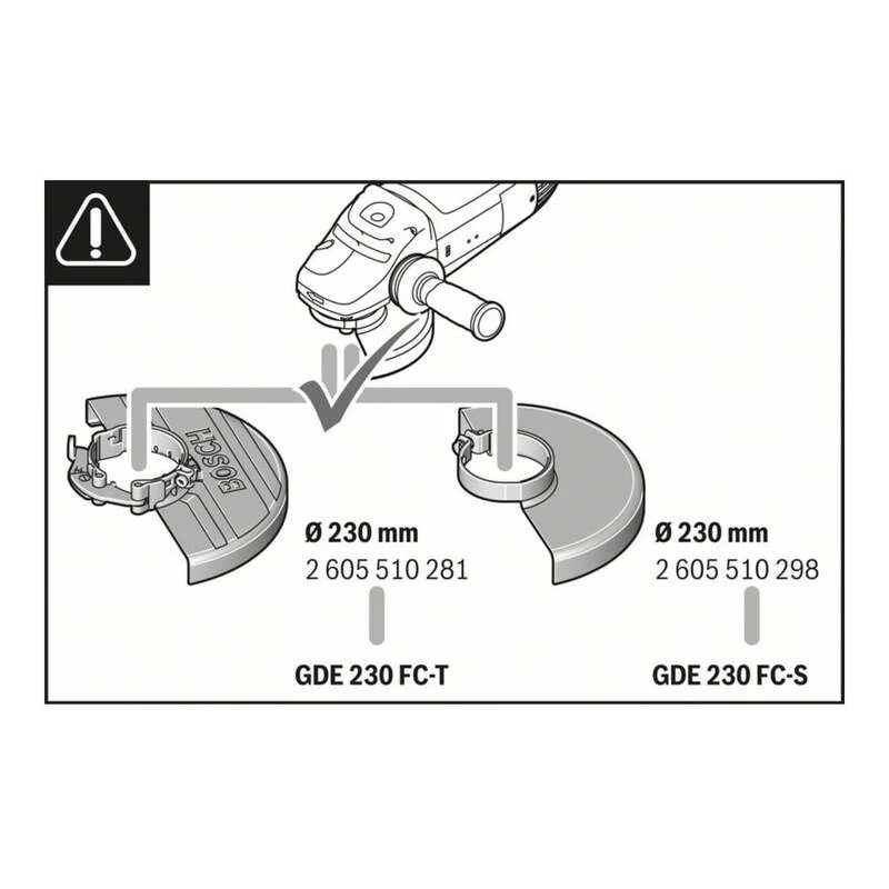 B-Ware Bosch Absaughaube GDE 230 FC-S Staubabsaugung Winkelschleifer Handwerkzeug 60mm