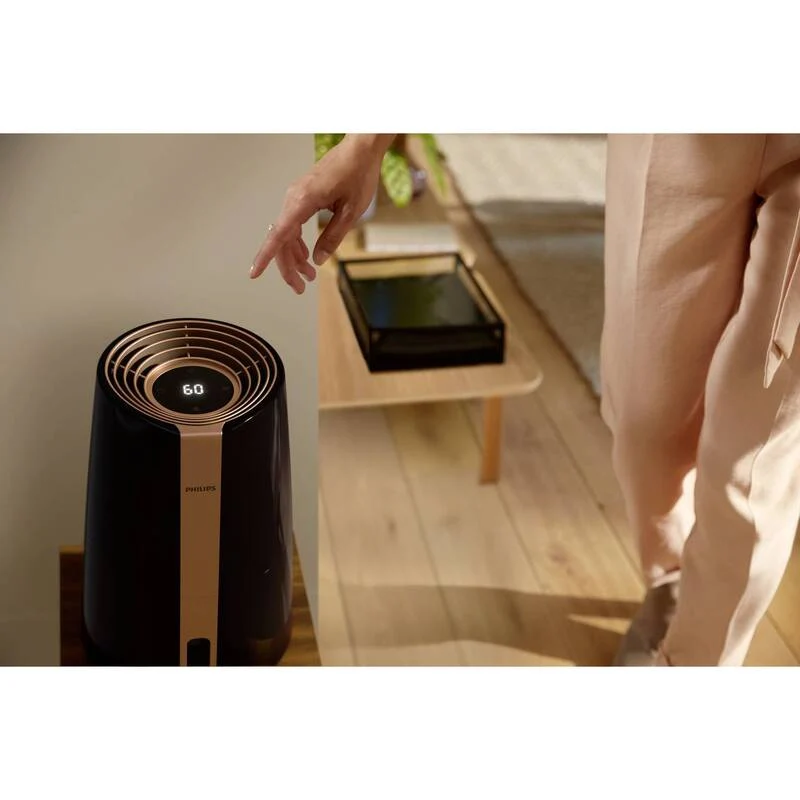 B-Ware Philips 3000er Serie Luftbefeuchter 45 m² Schwarz Kupfer 1 St. Luftverbesserer