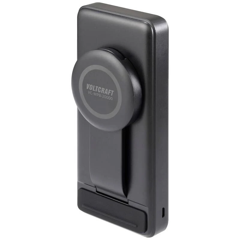 B-Ware Voltcraft Wireless Powerbank 20000 mAh Qi Ladegerät Akku Schwarz mit