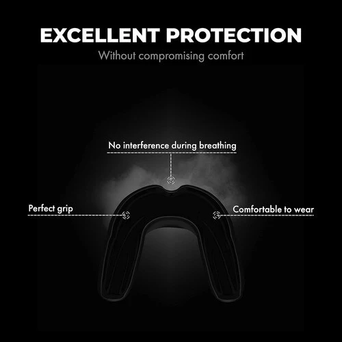 B-Ware FIGHTR Mundschutz Protect schwarz EVA-Schaum Hygienebox Sport Sicherheit 8x7,5cm