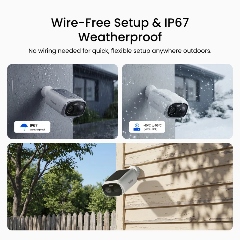 Reolink Argus Solar 5MP Wireless Solar Security Camera (2 Pack)