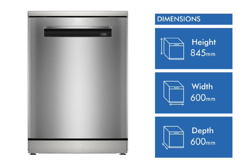 Bosch Series 4 Flat Door Freestanding Dishwasher, Brushed Steel