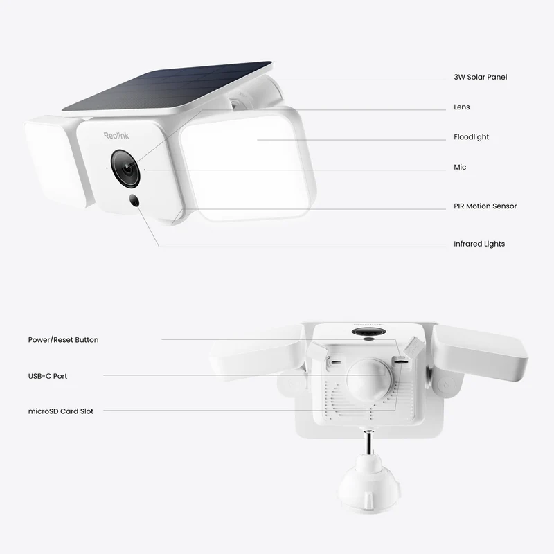 Reolink Solar Floodlight Cam All-in-One Solar Floodlight Level Security Camera