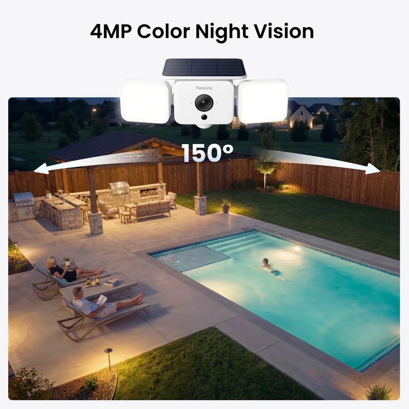 Reolink Solar Floodlight Cam All-in-One Solar Floodlight Level Security Camera