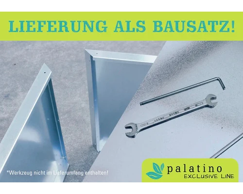 B-Ware Palatino Pflanzkübel Pflanzgefäß Lotte 240l wetterfest anthrazit 120x40cm