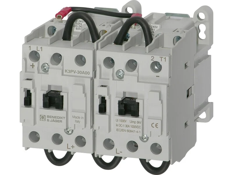 B-Ware Benedict DC/PV-Leistungsschütze KG3PV-30A00 30A 1000VDC1 Schütz grau Kunststoff