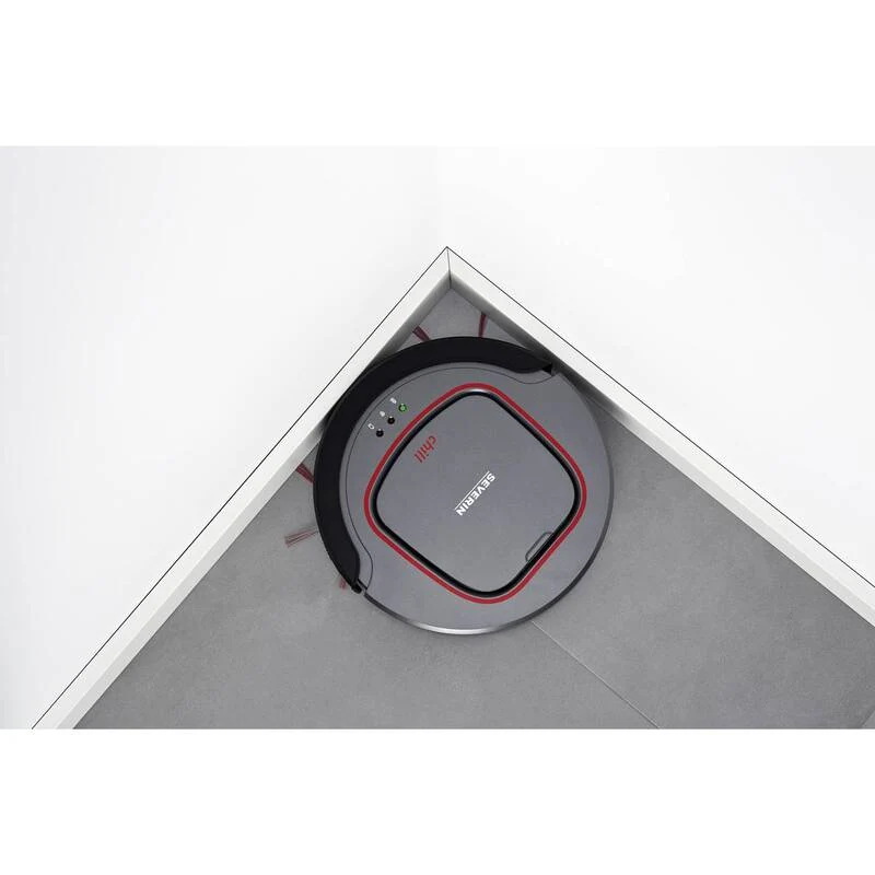 B-Ware Severin Saugroboter Chill Grau Rot Schwarz extra leise Staubsauger Sauger