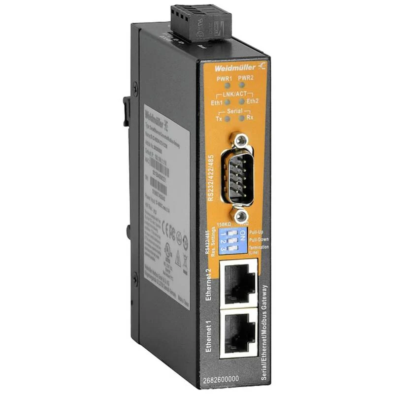B-Ware Weidmüller Gateway Gateway Schnittstellen RJ-45 Sub-D9 IE-CS-MBGW-2TX-1COM