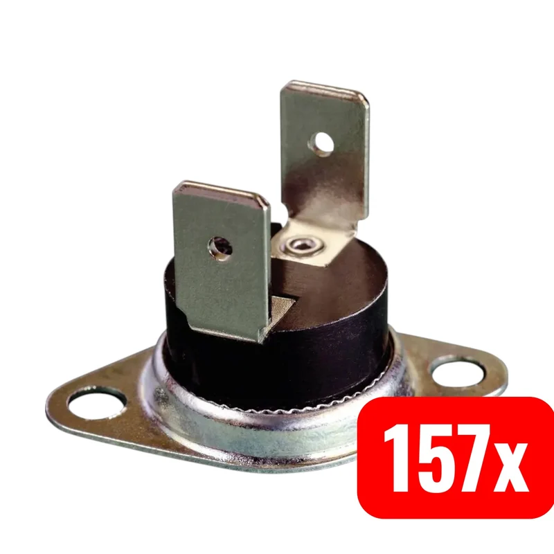 157x B-Ware Thermorex Bimetallschalter Thermostat Schalter Kunststoff Körper 35° 157 STÜCK