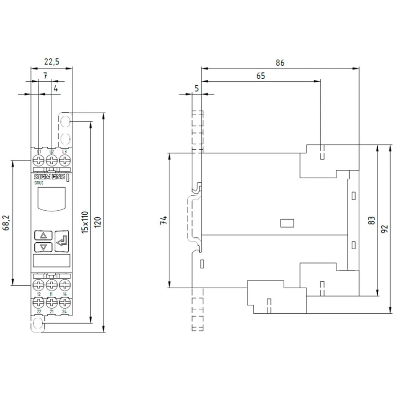 B-Ware Siemens Überwachungsrelais Netzrelais 3UG4617-1CR20 Phasenfolge Phasenausfall