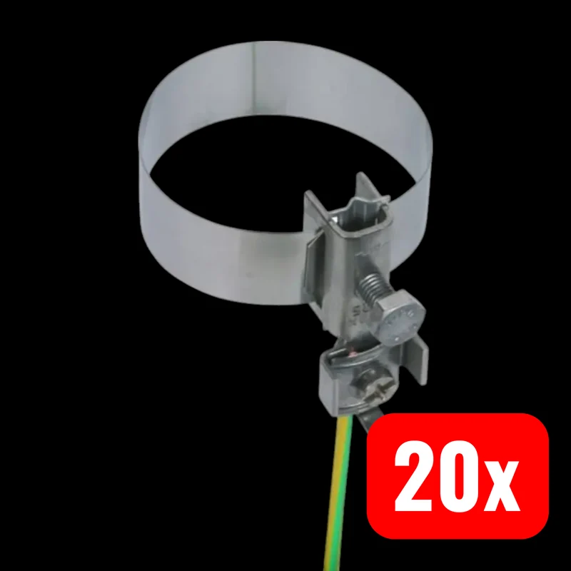20x B-Ware DEHN Erdungsbandrohrschelle Bandrohrschelle Erdung V2A 27-60 mm 20 STÜCK