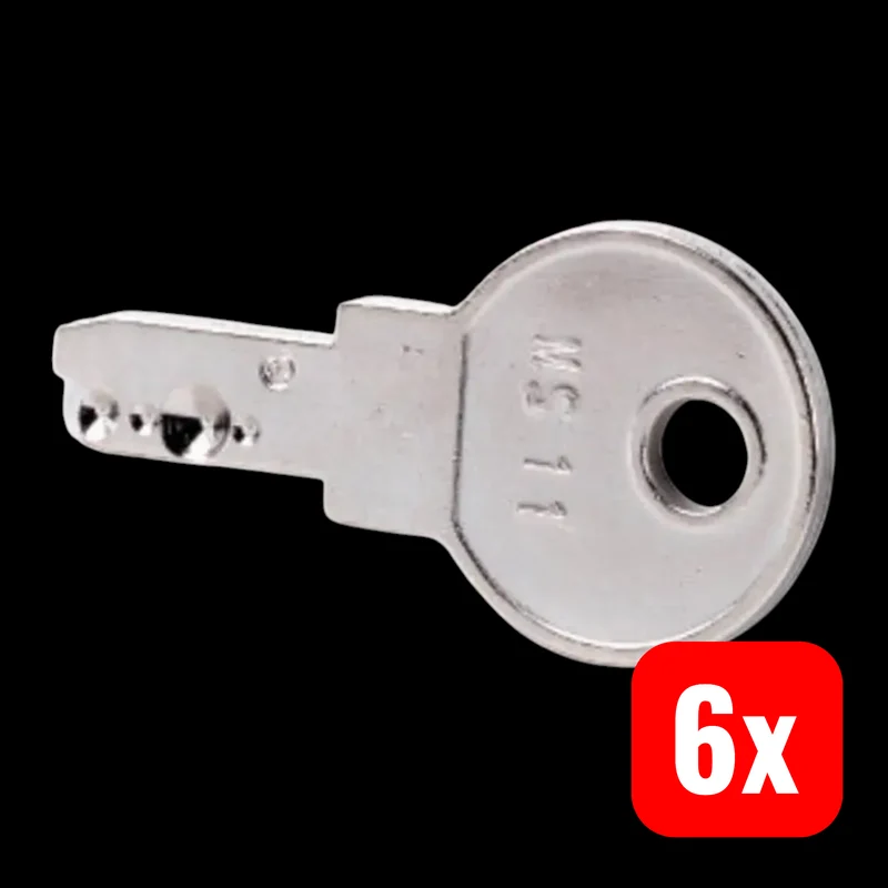 6x B-Ware Eaton Schlüssel M22-ES-MS11 Ersatzschlüssel Key Einzelschlüssel Metall 6 STÜCK