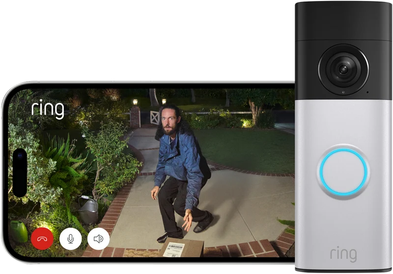 Ring Battery Video Doorbell 2K Plus - Nickle Silver