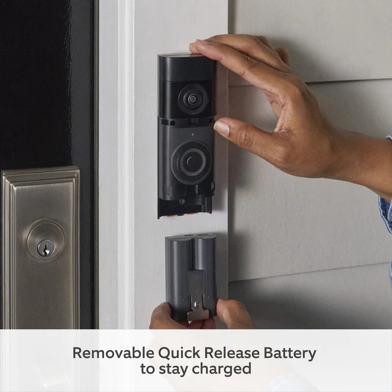 Ring Battery Video Doorbell 2K Plus - Nickle Silver