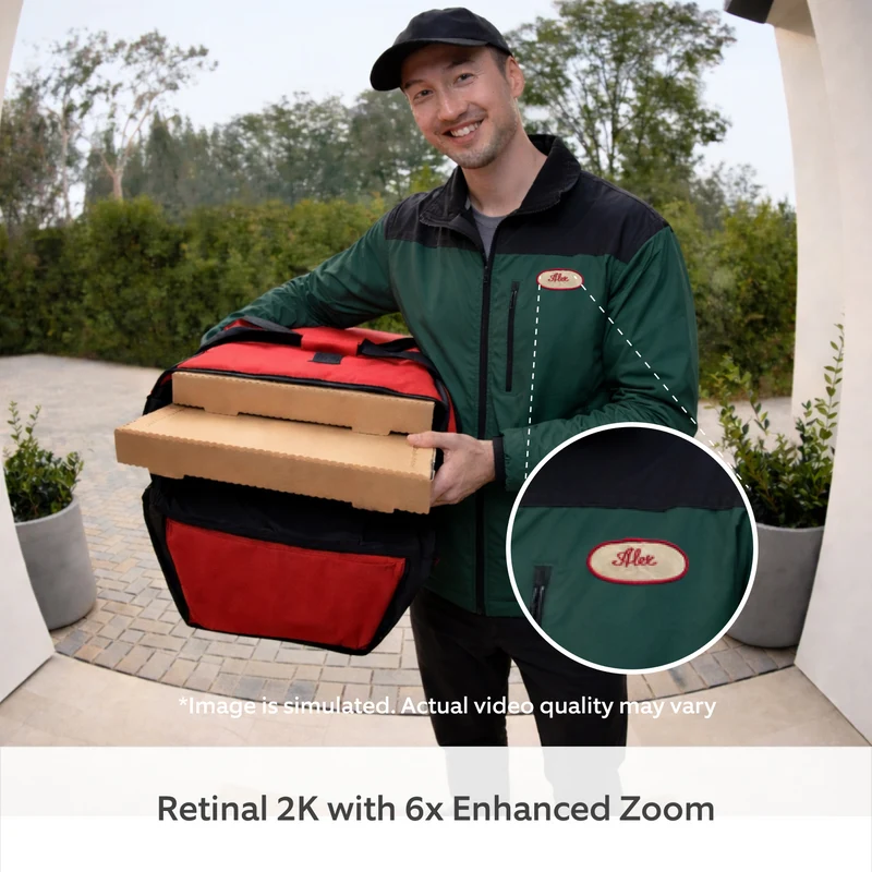 Ring Battery Video Doorbell 2K - Speckled Grey