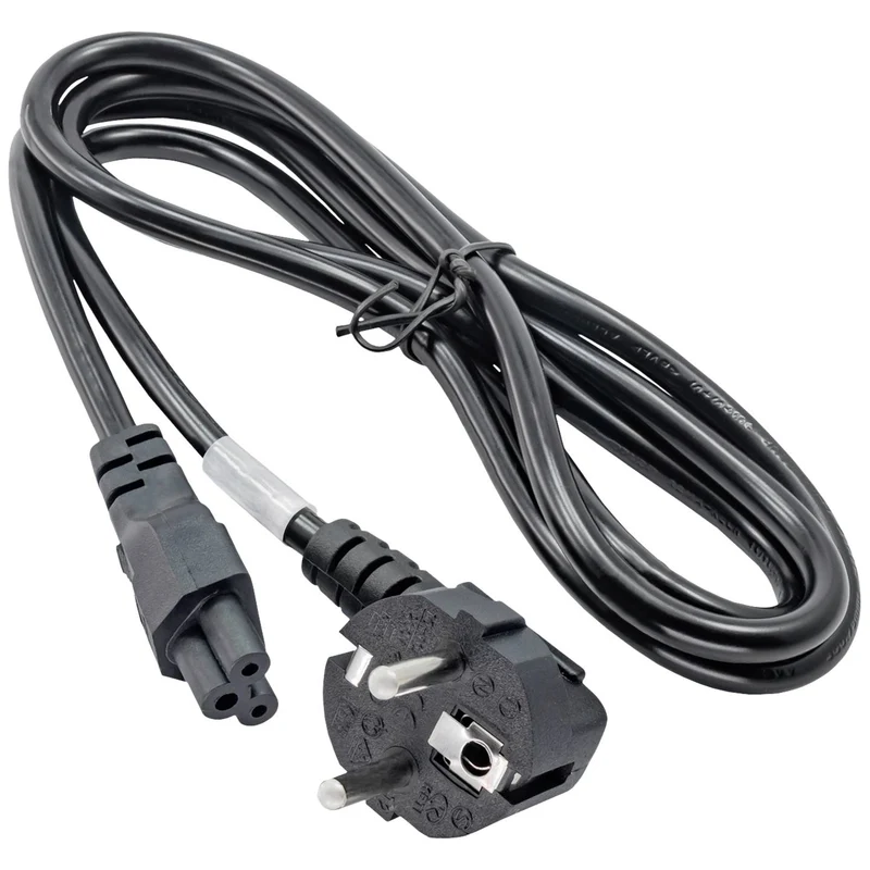 B-Ware Stromkabel Klee Netzteilkabel Stromleitung 1.5m AK-NB-01A Schwarz 50 STÜCK