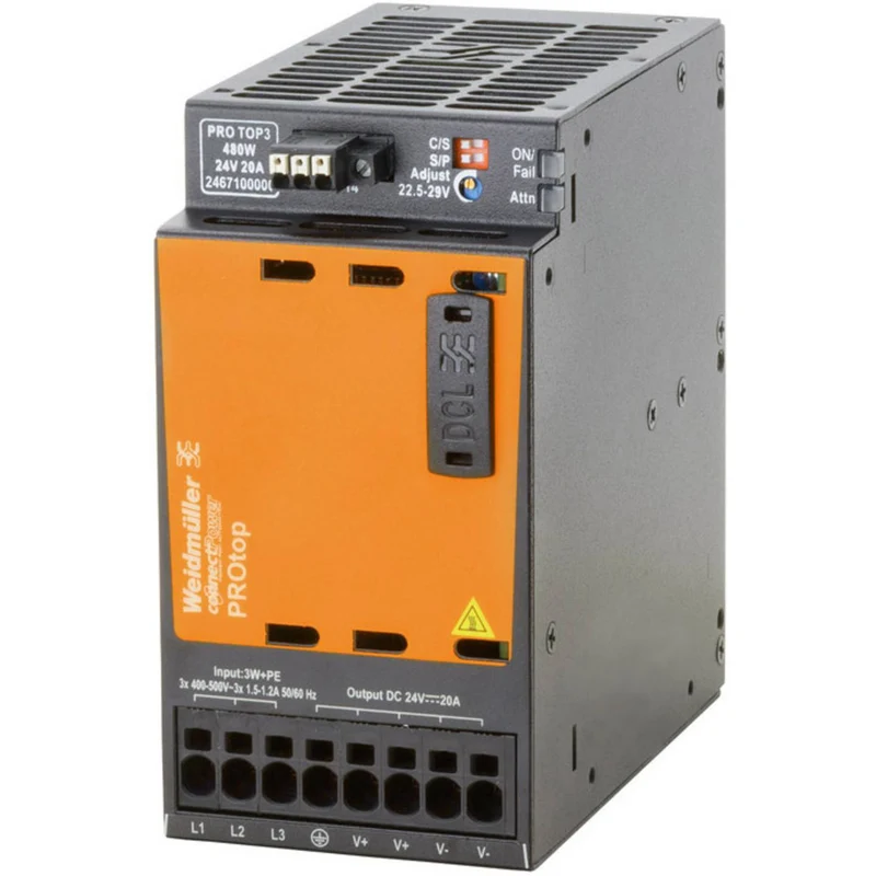 B-Ware Weidmüller Schaltnetzgerät Stromversorgung 24V 20A PRO TOP3 480W 1Stück