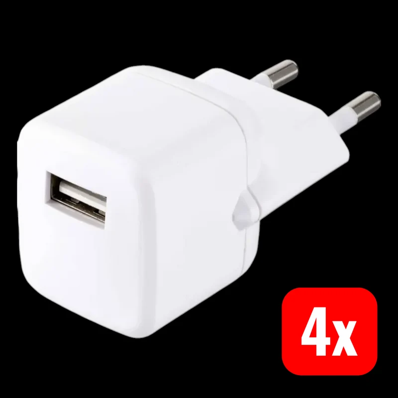B-Ware VOLTCRAFT USB Ladegerät Ladestecker USB-A Netzteil UC-1AXX001 Weiß 12W 4 STÜCK