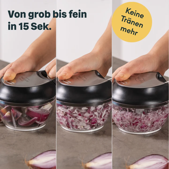 B-Ware SILBERTHAL Multizerkleinerer Küchenhelfer Rühreinsatz Frischhaltedeckel
