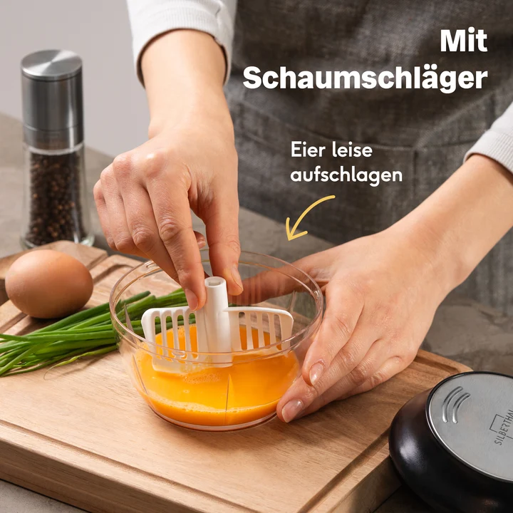 B-Ware SILBERTHAL Multizerkleinerer Küchenhelfer Rühreinsatz Frischhaltedeckel